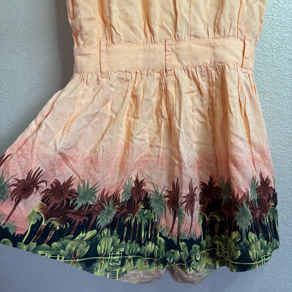 NWT One Teaspoon Toucan Zephyr Romper Sleeveless Shirt Style Size S Tropical Hem - Picture 9 of 16